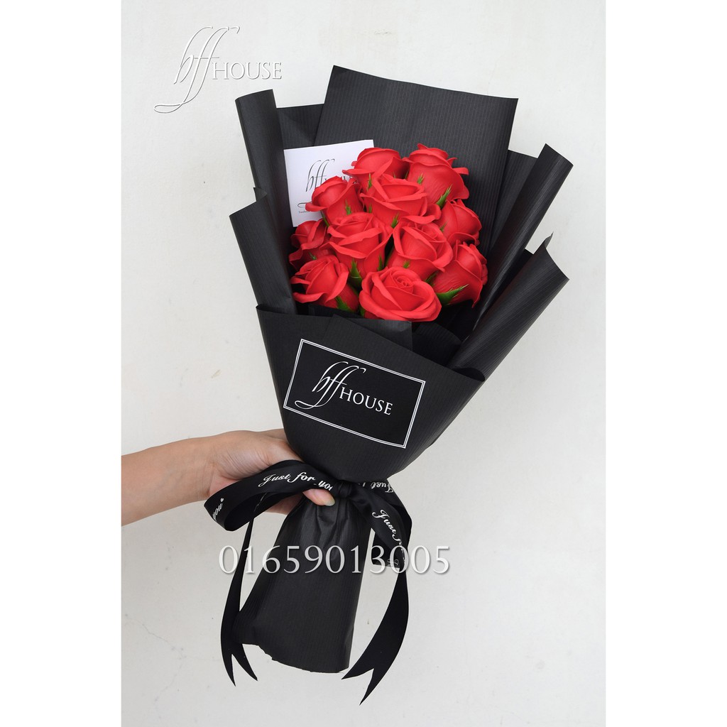 Hoa sáp Hàn Quốc - Bó 11 bông đỏ