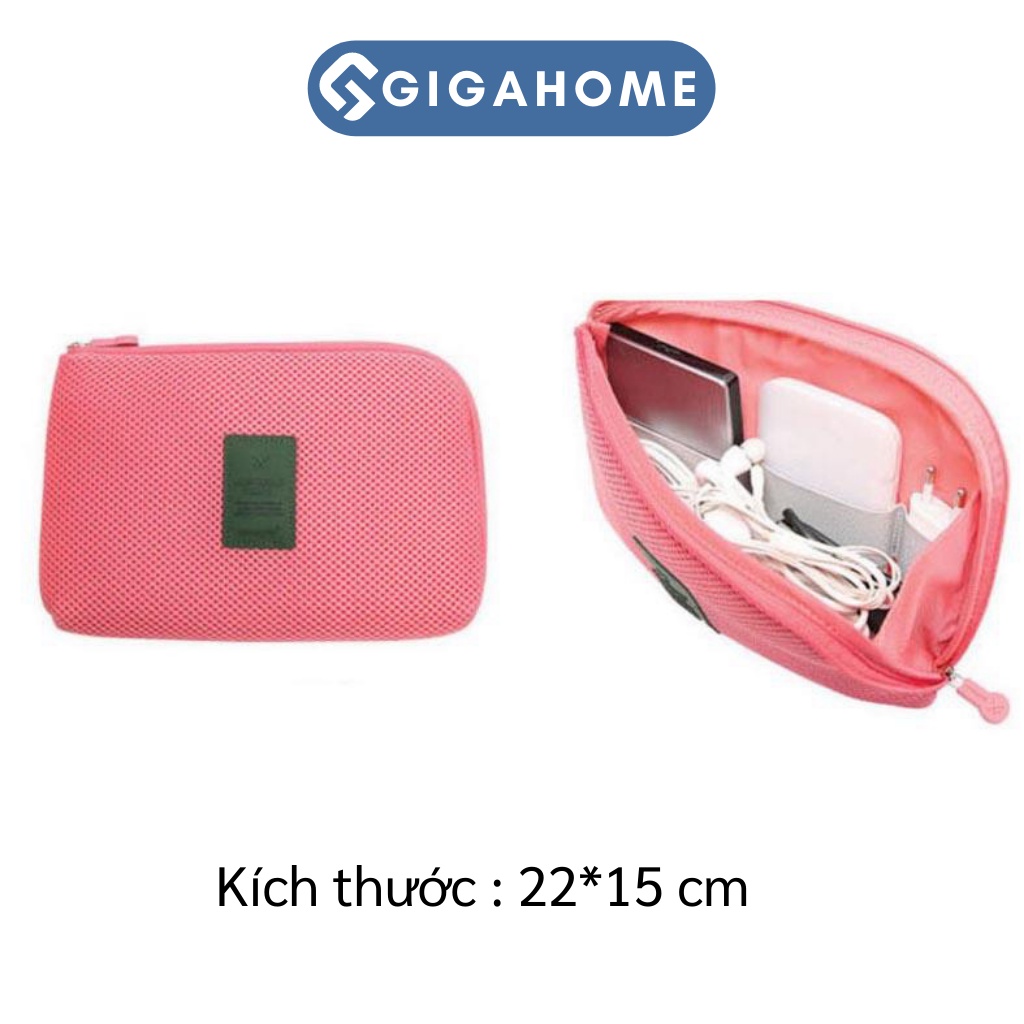 Túi Phụ Kiện Công Nghệ Đựng Pin Sạc, Điện Thoại, Thẻ Đi Du Lịch GIGAHOME Tiện Lợi 3388