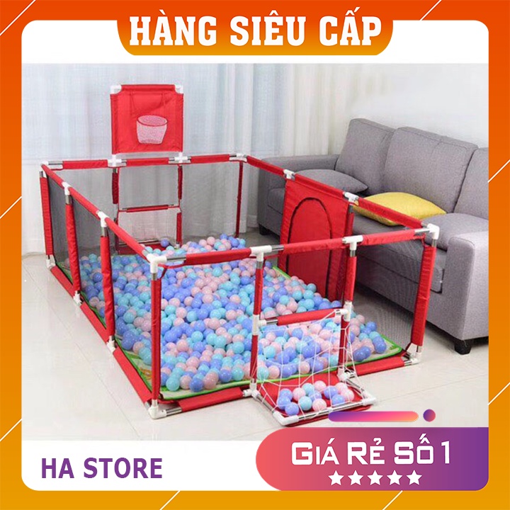 Nhà bóng cho bé, Quây bóng lều chơi bóng cho bé khung inox chữ nhật tặng kèm bóng