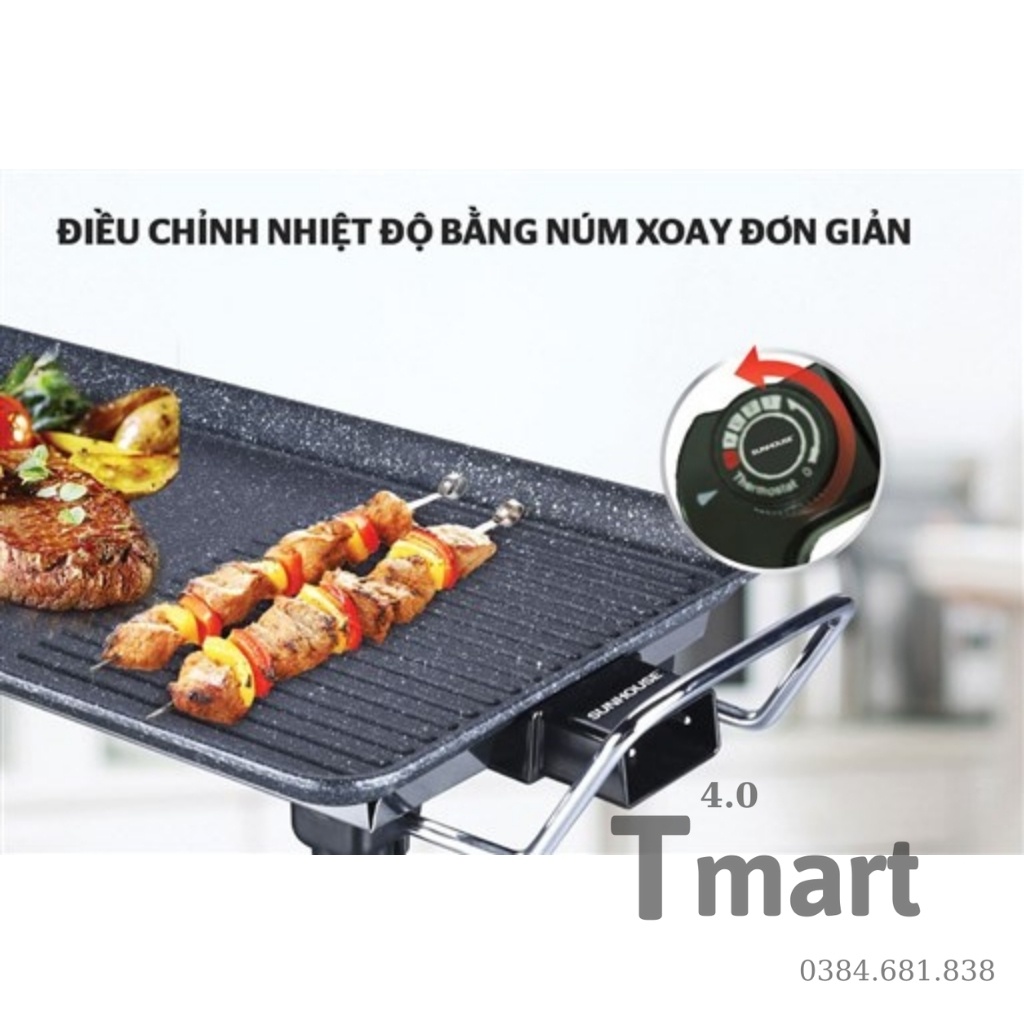 Bếp nướng điện, Bếp nướng Sunhouse SHD4607 tốc độ nướng nhanh tiết kiệm điện năng. - Tmart4.0