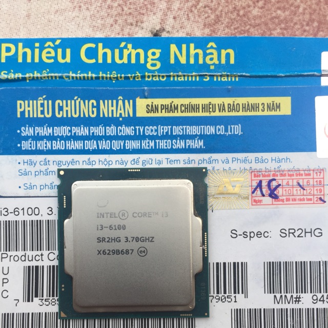 Cpu i3 6100 Socket 1151