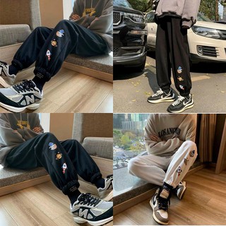 [ Ảnh Thật ] Quần Jogger Ống Suông Hoạ Tiết Hoạt Hình Ulzzang Nam Nữ Unisex - thoitrangsihienlinh