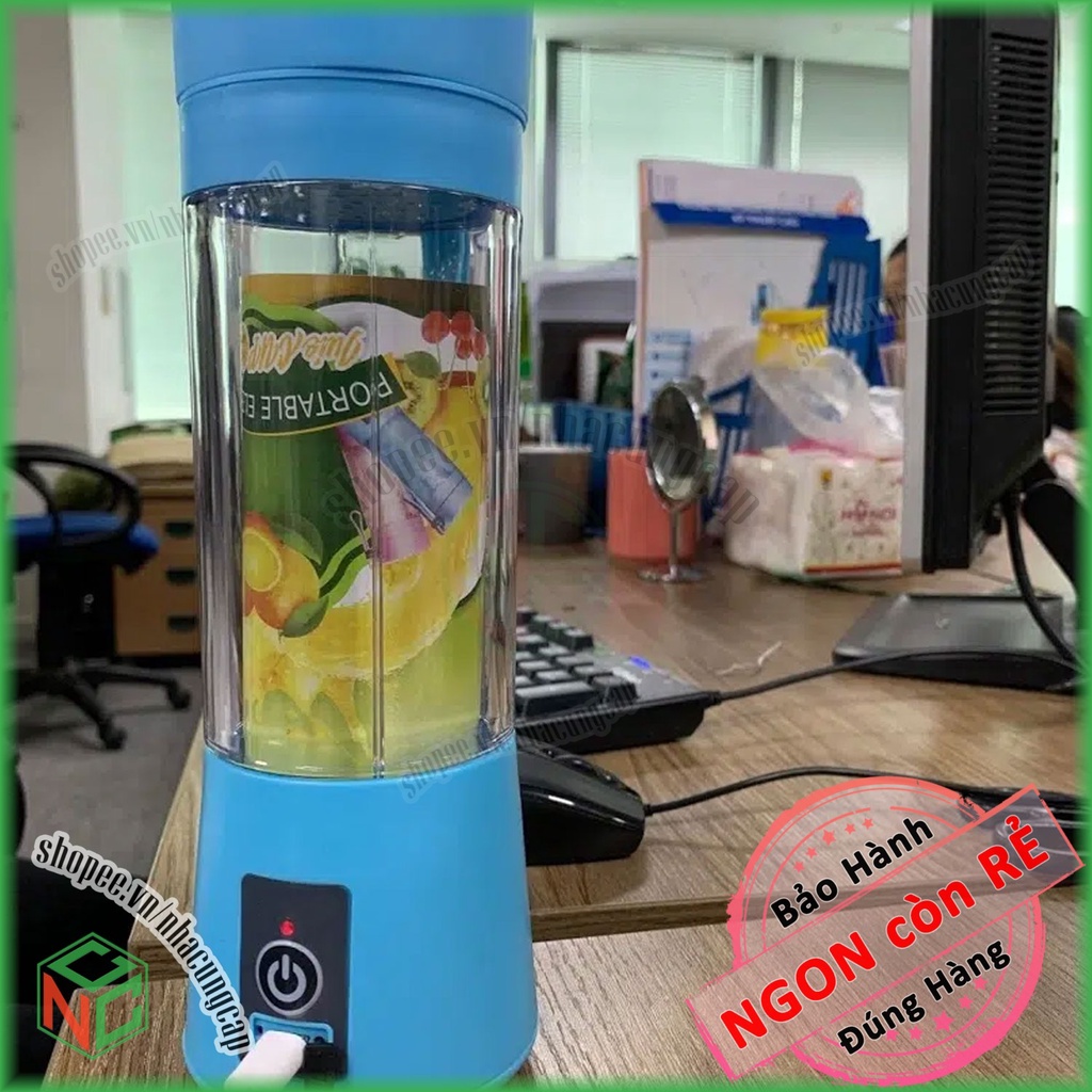 [KhoNCC] Máy Xay Sinh Tố Juice Cup Đa Năng - Có Dao Lưỡi - Dùng Cầm Tay Sạc Cổng USB - DHS-343-XST (Màu ngẫu nhiên)