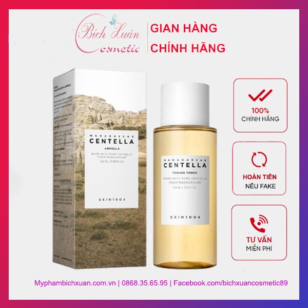 Nước hoa hồng cân bằng da SKin1004 Madagascar Centella Toner rau má phục hồi và tái tạo da