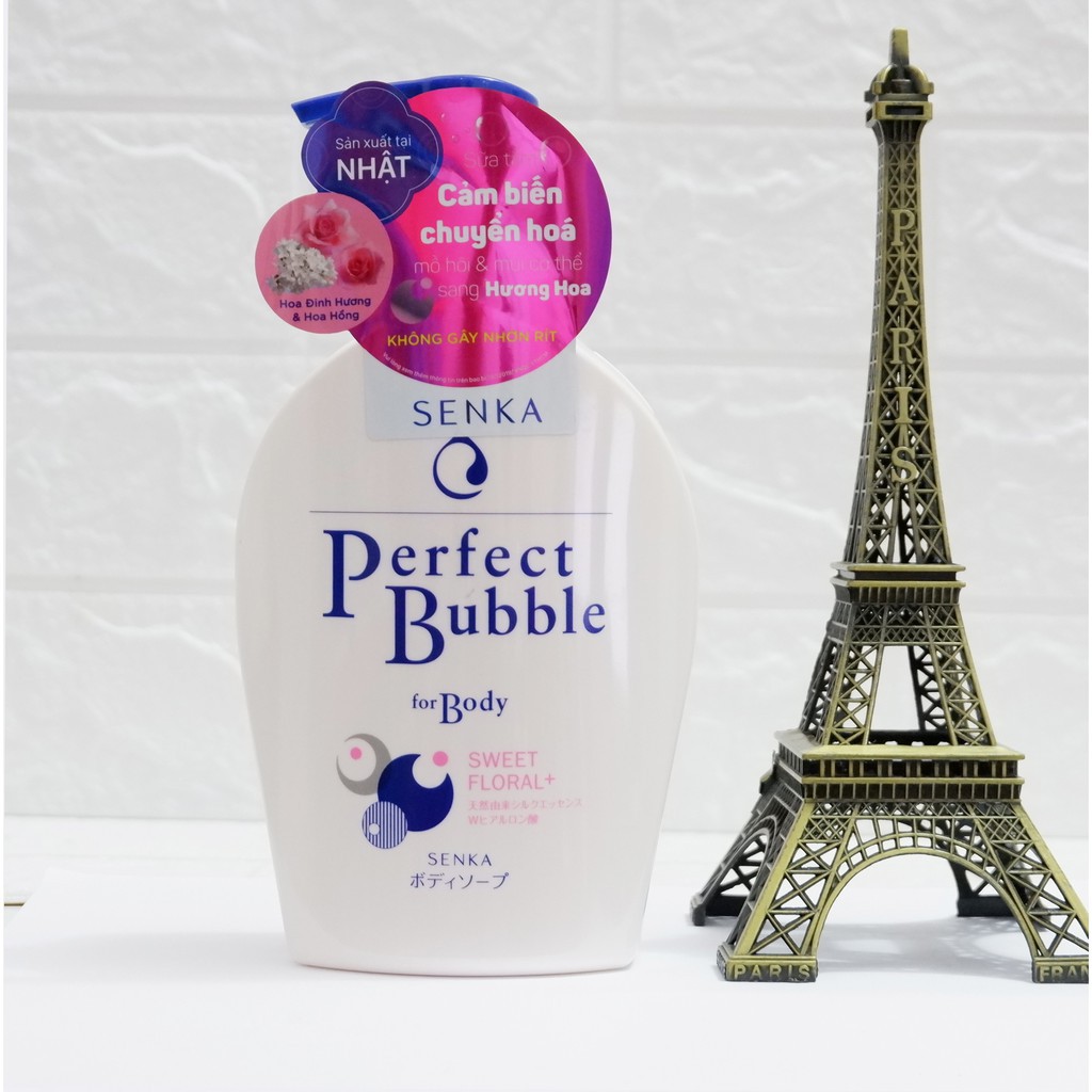 Sữa Tắm Dưỡng Ẩm Senka Perfect Bubble Whip For Body Hương Hoa 500ml NPP Shoptido