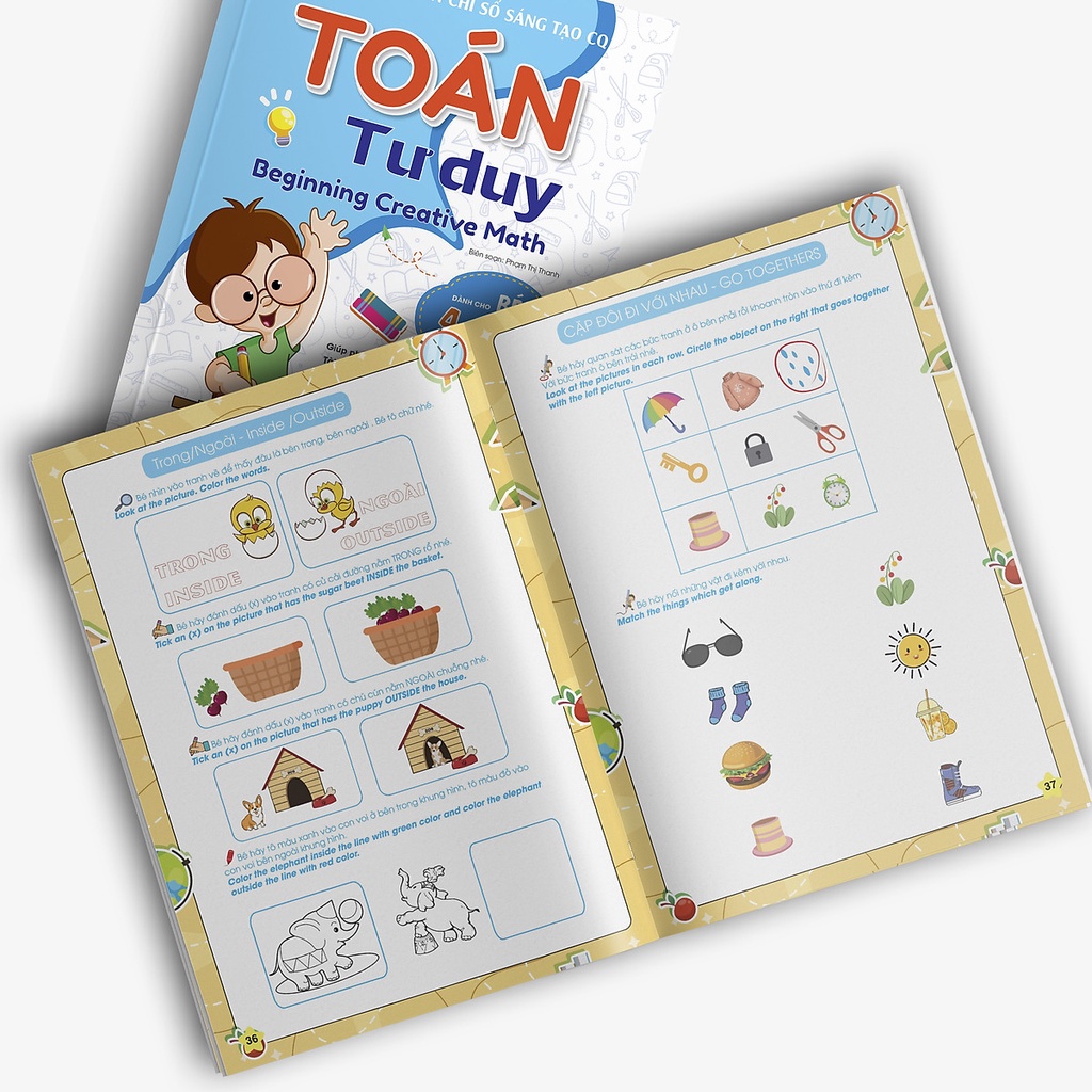 Sách Toán Tư duy - Beginning Creative Math (Dành cho bé 4-6 tuổi - Song ngữ Việt - Anh)