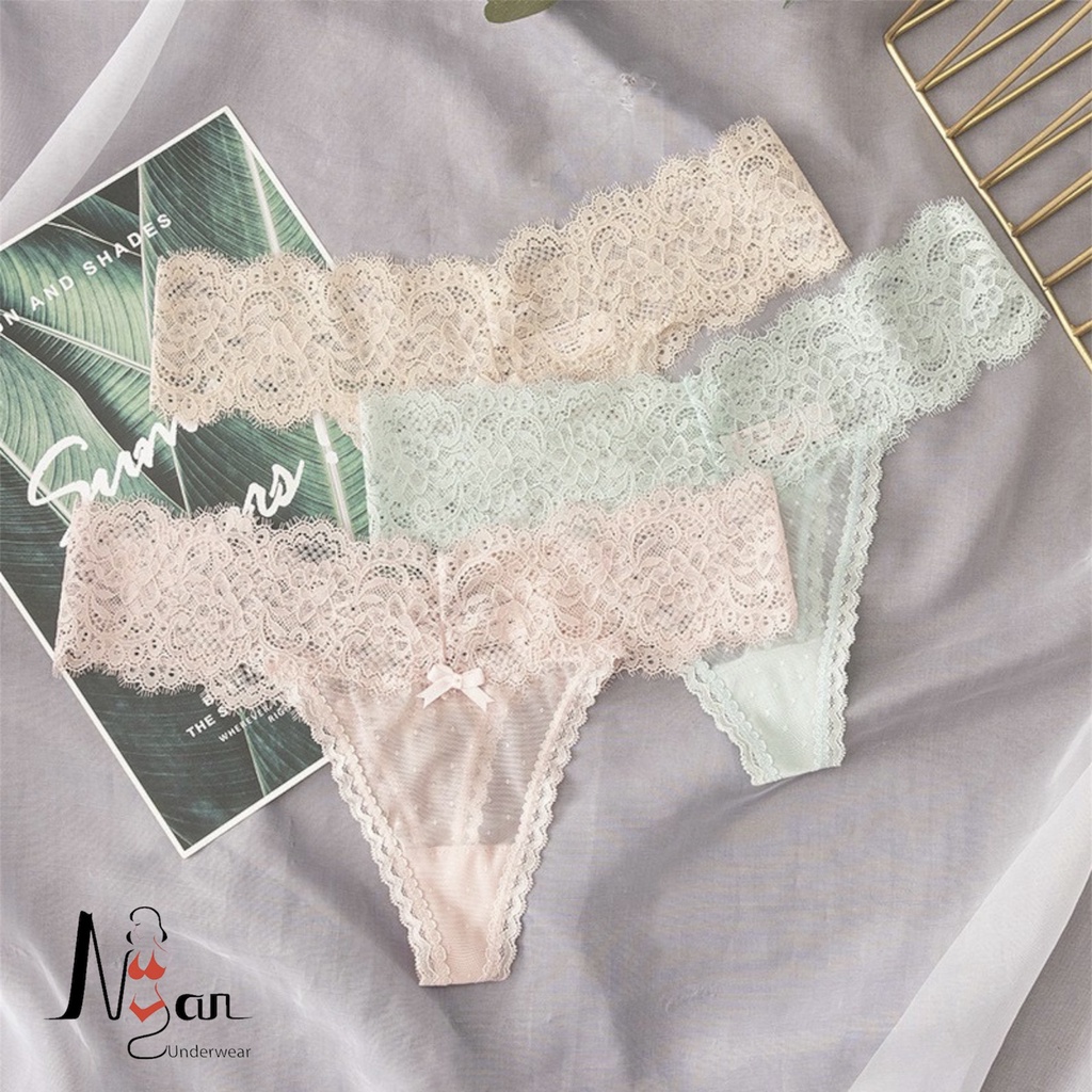 Quần lót lọt khe vải ren sexy NGAN HOUSE - CHUYÊN ĐỒ LÓT 🍑