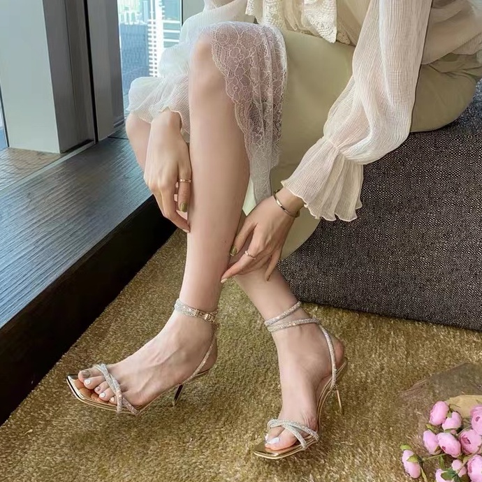 Sandal Cao Gót 10CM Thiết Kế Mới Thời Trang Mùa Hè 2023 Dành Cho Nữ