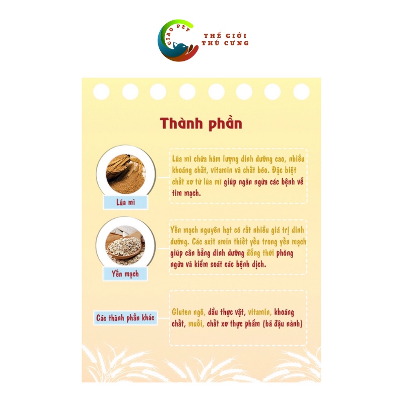 [200g] BÁNH COOKIE YẾN MẠCH CHO CHÓ