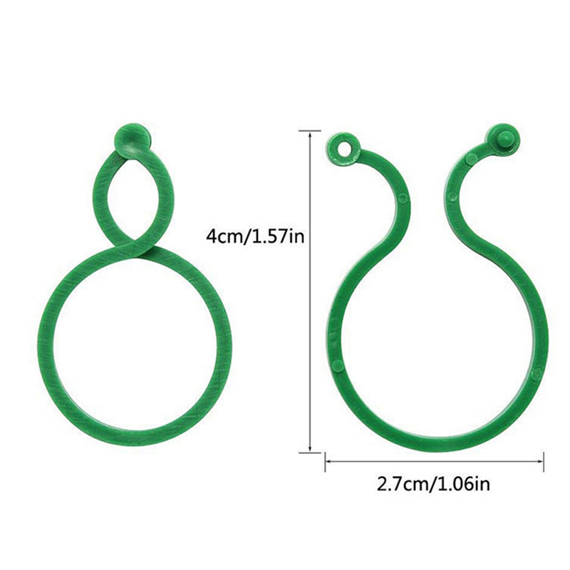 Nglow 100Pcs Vegetable Plant Support Clips Tomato Vine Flower Grow Upright Clip Holder Fad Fad