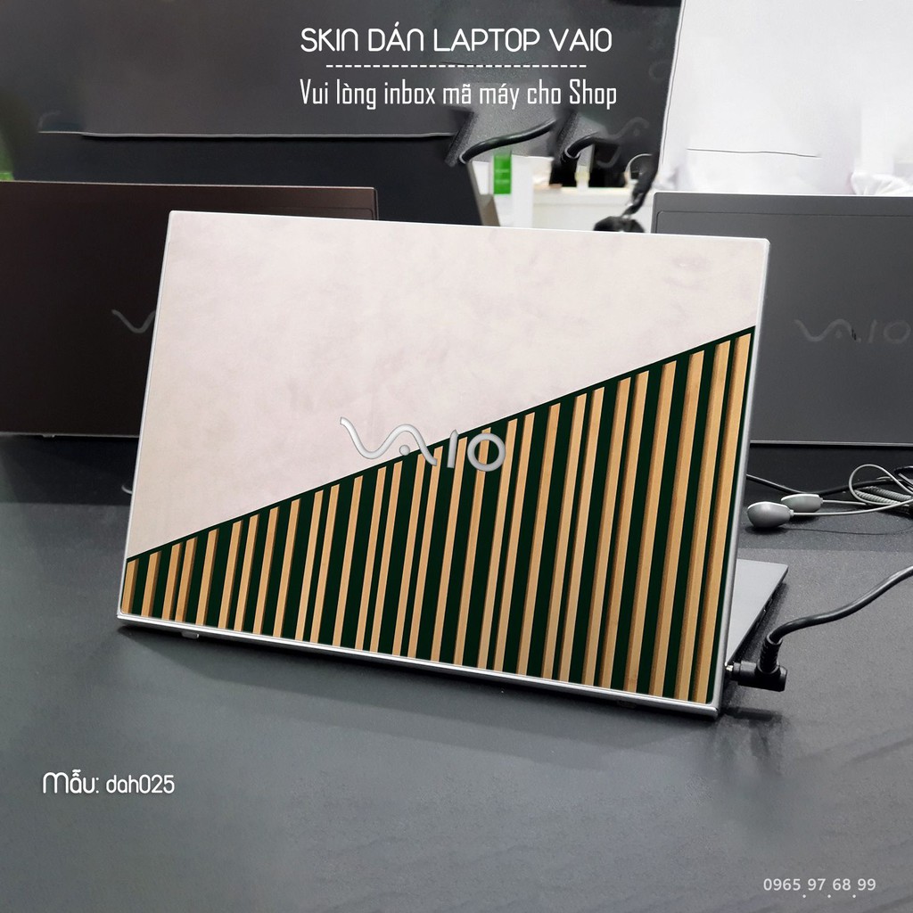 Skin dán Laptop Sony Vaio in hình đá phối gỗ - dah025 (inbox mã máy cho Shop)