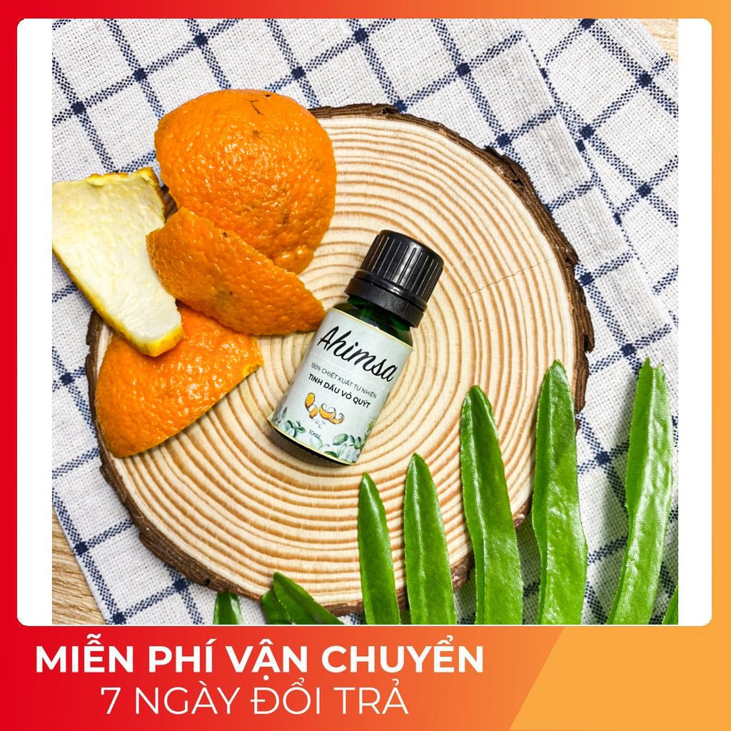 [CHÍNH HÃNG] Tinh Dầu Vỏ Quýt AHIMSA Nguyên Chất 10ml - Tinh Dầu Thiên Nhiên