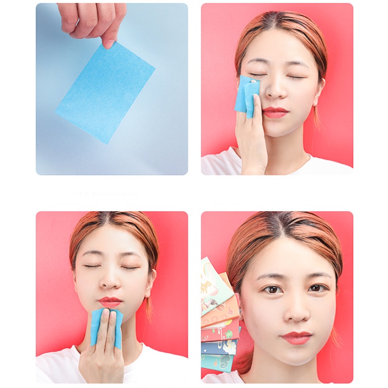 Hộp 50 giấy thấm dầu da mặt nhỏ gọn tiện lợi-Giấy Thấm Dầu Nội Địa Trung