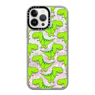 Ốp Lưng CASETlFY |T-Rex Dinosaur Pattern Neon Green (PATTTREX1-B) | Liquid