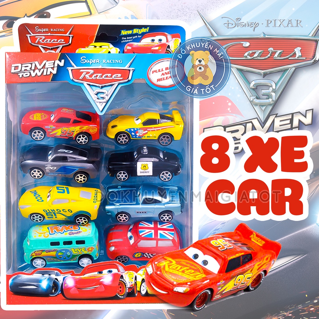 Xe đồ chơi cho bé trai mẫu 8 xe chạy trớn dành cho bé 5102A - Đồ khuyến mãi giá tốt