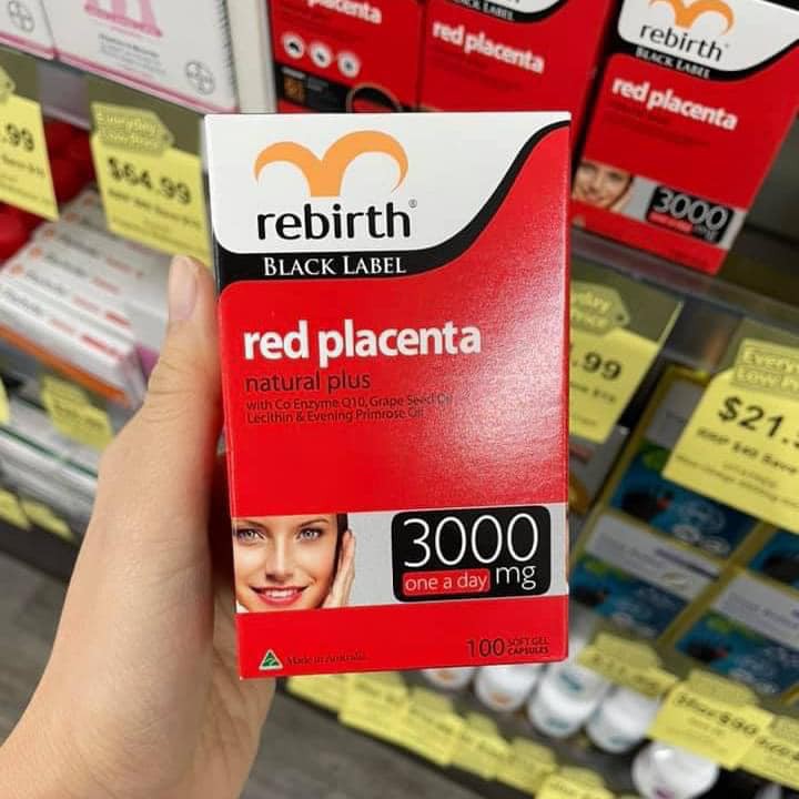 (Sale 50%) Nhau thai cừu Rebirth đỏ của Úc