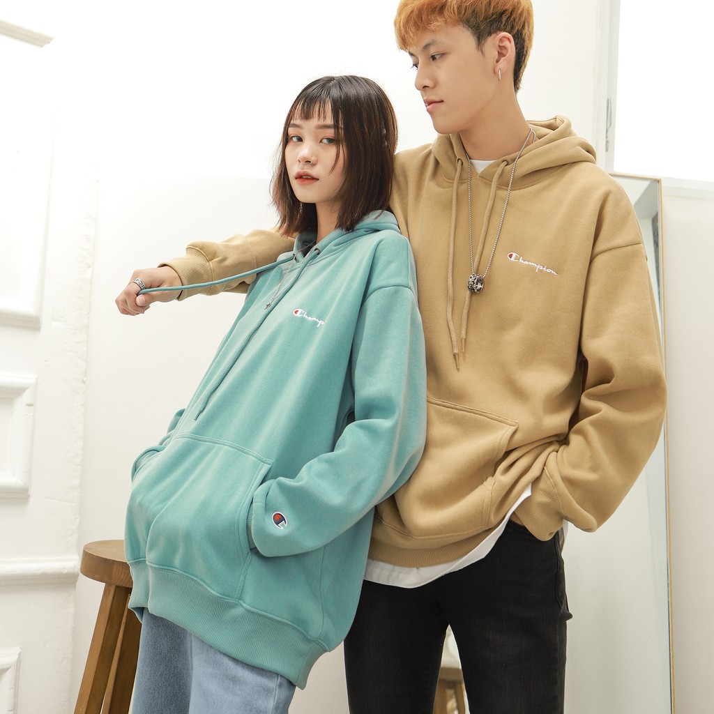 Áo Hoodie Thêu Logo Champion Sắc Nét Phía Trước-Chất Vải Nỉ Bông Cotton-Form Rộng Rãi Unisex Nam Nữ-Màu Nâu Tan | BigBuy360 - bigbuy360.vn