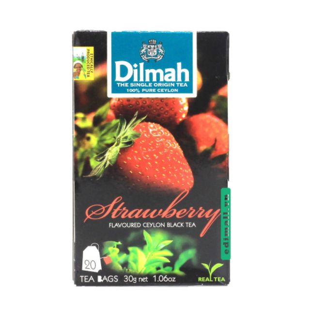 Hộp trà túi lọc Dilmah Ceylon 30gr ( đào,dâu,bạc hà)