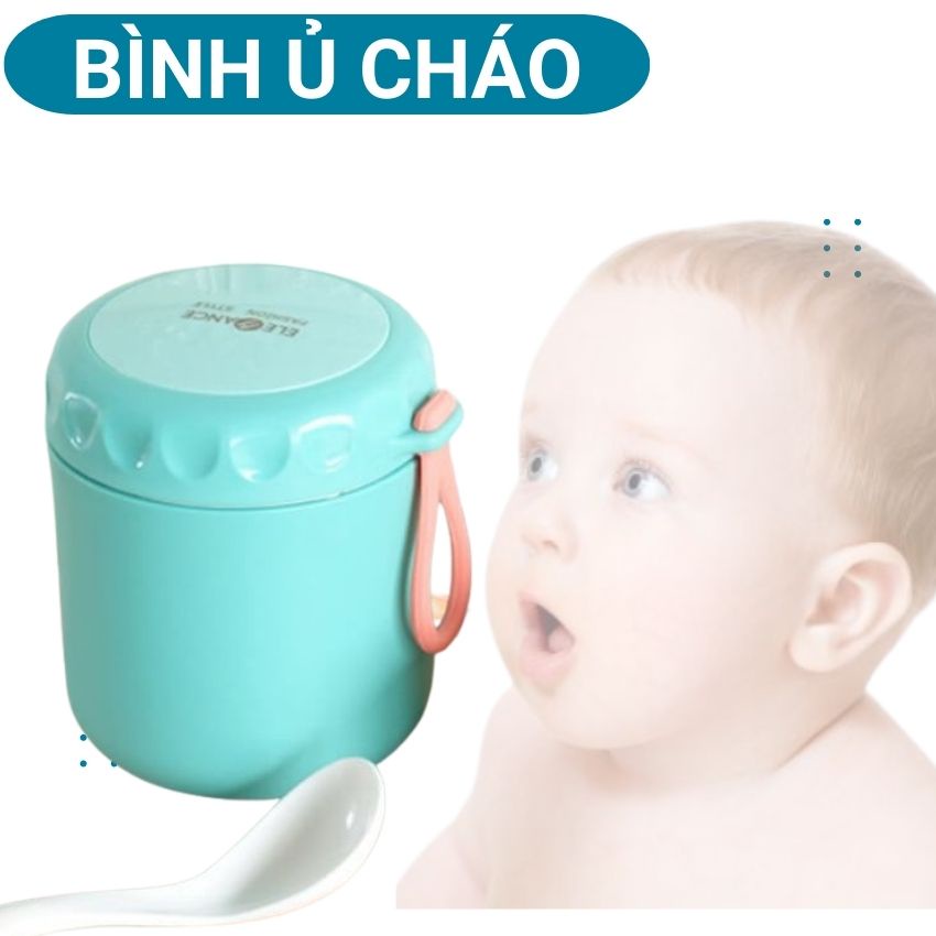 Bình Ủ Cháo Cho Bé Quai Cầm Lõi Ruột Inox 304 Ca Giữ Nhiệt Đồ Ăn Cho Trẻ Đến 6-8 Tiếng Dung Tích 500ml Angola_Shop