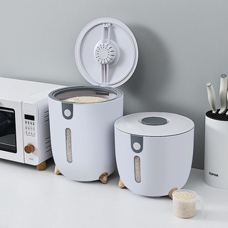 Thùng Đựng Gạo Thông Minh 10kg Hình Tròn Chống Ẩm Cao Cấp - SMARTCIT