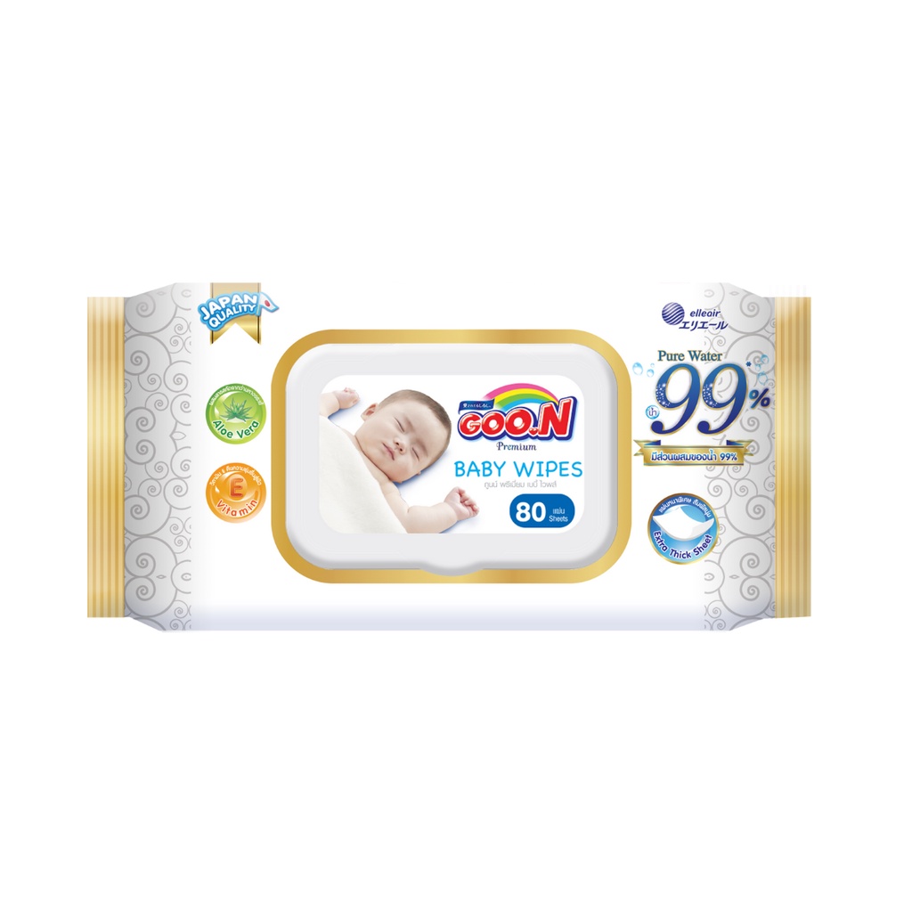 [GIFT] Khăn giấy ướt Goon Premium Baby 80 miếng