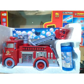 Đồ chơi xe cứu hỏa pin loại lớn phun bong bóng