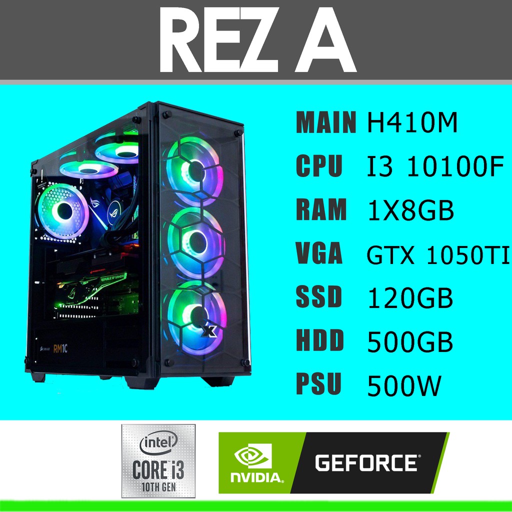 Pc gaming trọn bộ I3 10100F / MAIN H410M / RAM 8GB / GTX 1050TI 4GB / SSD 128GB + HDD 500GB / 500W / SAMSUNG 24" | BigBuy360 - bigbuy360.vn
