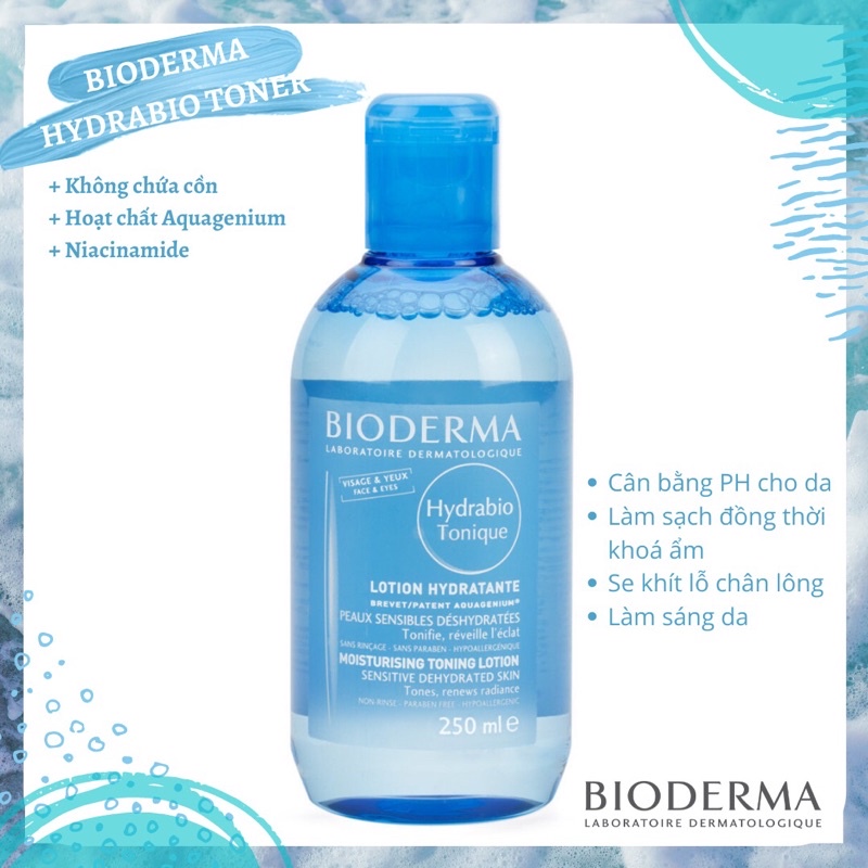 [Date 2023]Toner không cồn Bioderma Hydrabio cấp ẩm 250ml
