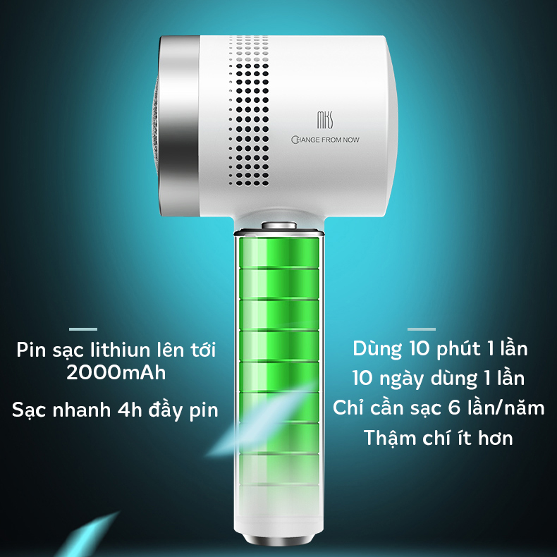 Máy Chà Gót Chân, Mài Gót Chân, Tẩy Da Chết Gót Chân Cao Cấp MKS-Có Tích Điện, Tặng Kèm 3 Đầu Mài Thạch Anh