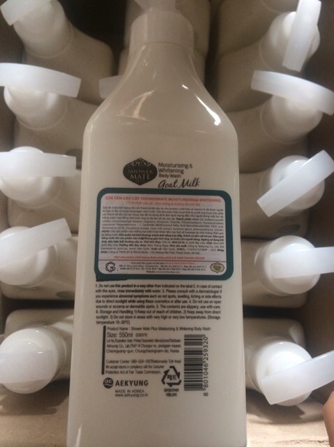 SỮA TẮM SHOWER MATE MILK GOAT 550ML – HÀN QUỐC. Sữa tắm trắng da