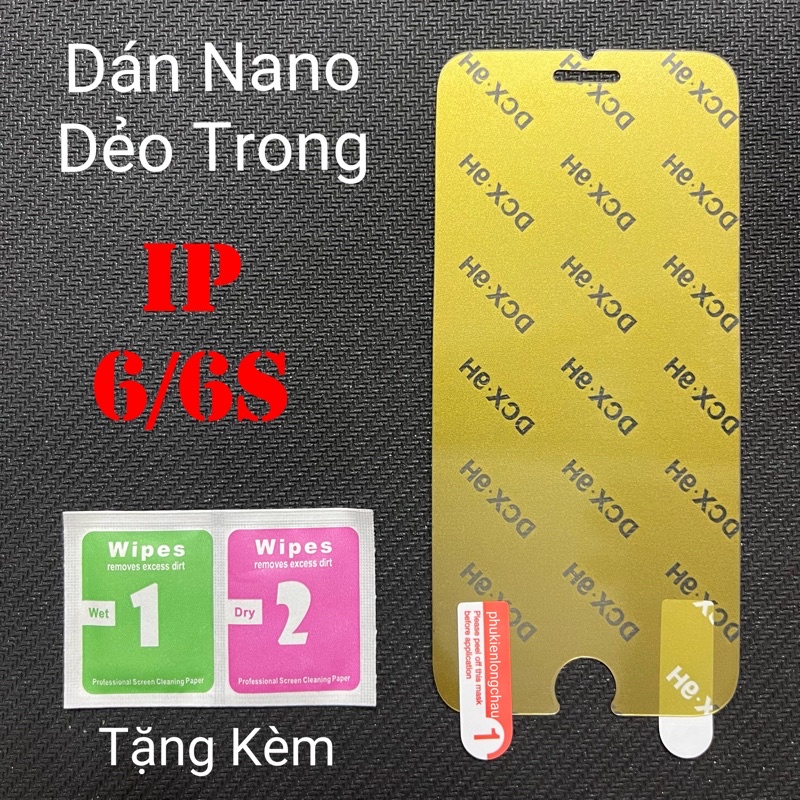 Miếng Dán Màn Hình Siêu Mỏng Dẻo Nano DCX-9H iPhone 6/6s