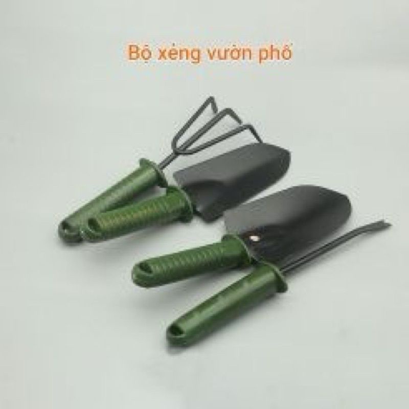 Bộ 4 dụng cụ làm vườn bằng thép mini tiện lợi cho mọi gia đình chăm sóc và trồng cây