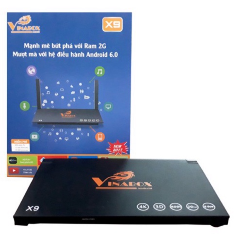 Android Tivi Box Vinabox X9 2020- RAM 2G/ ROM 16G/ ANDROID 7.1.2