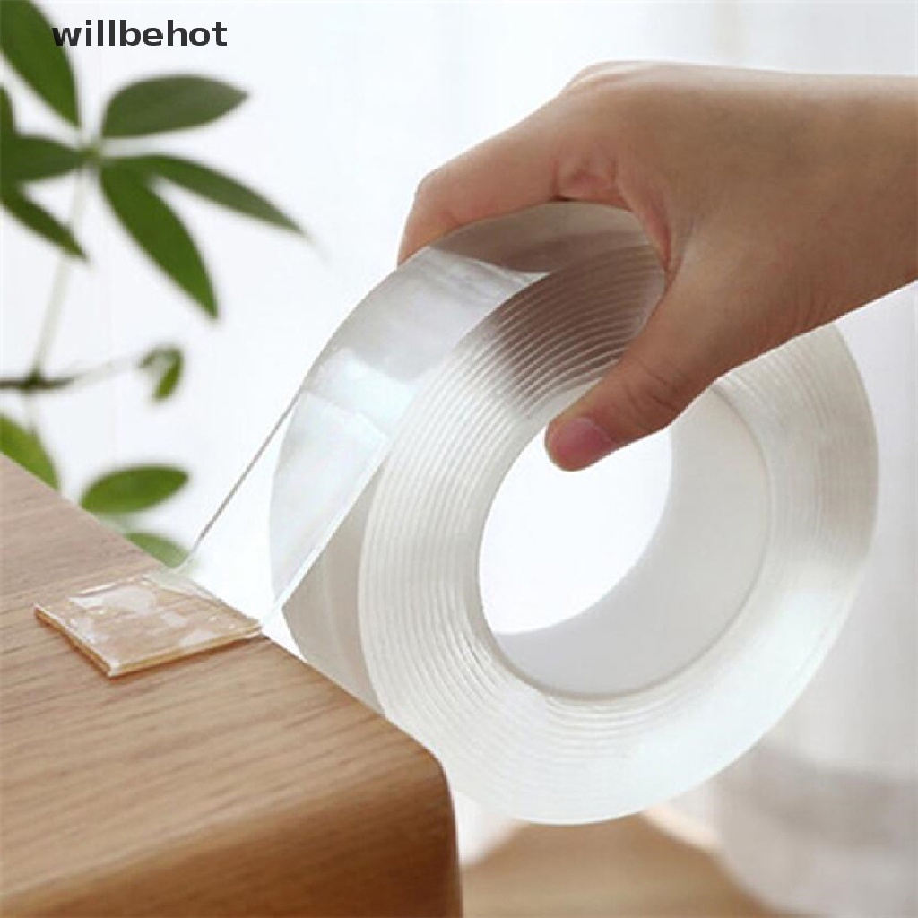 Băng Keo Hai Mặt Nano Trong Suốt Không Để Lại Dấu Vết Có Thể Tái Sử Dụng