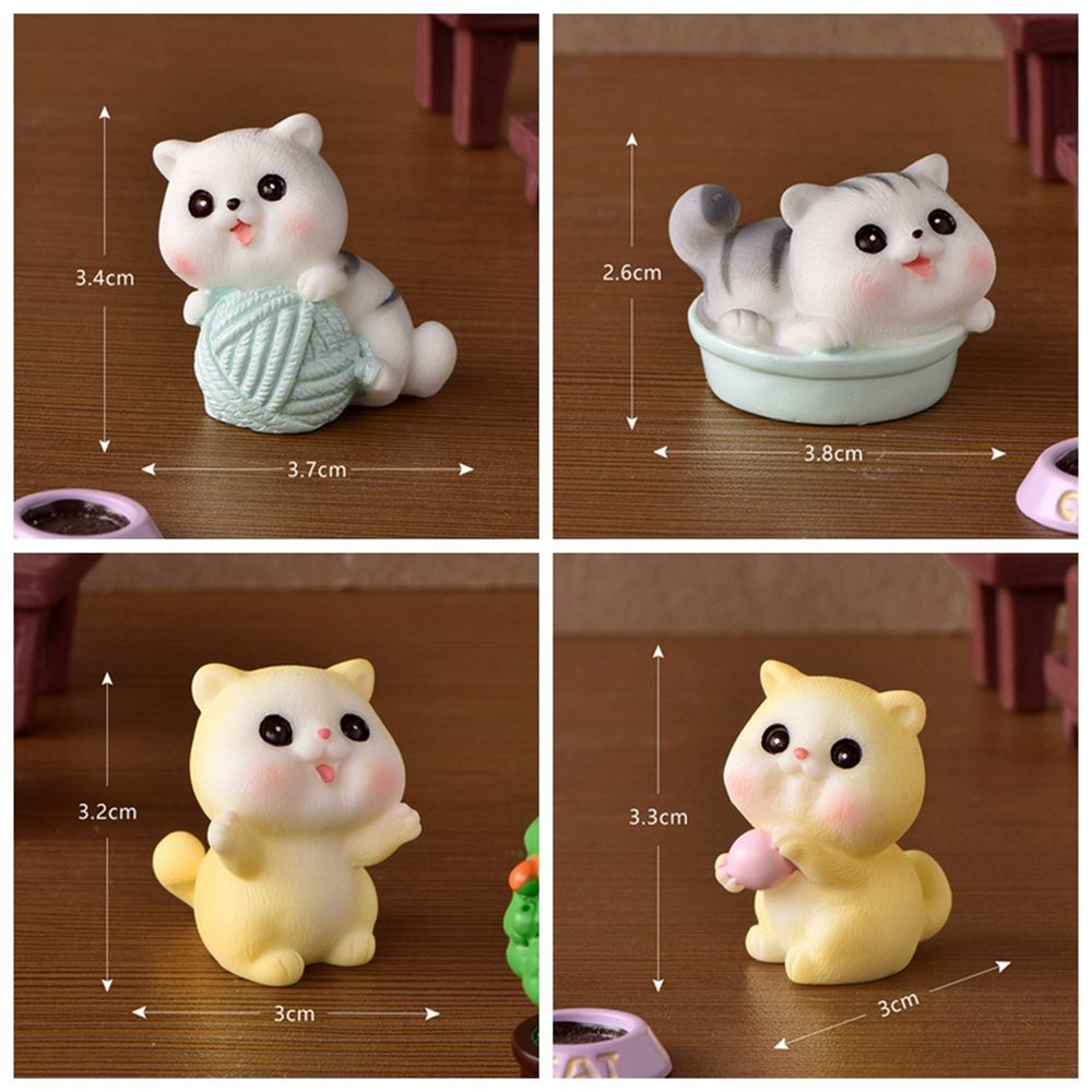 Mô hình chú mèo hoạt hình bằng nhựa resin trang trí tiểu cảnh xinh xắn đẹp mắt