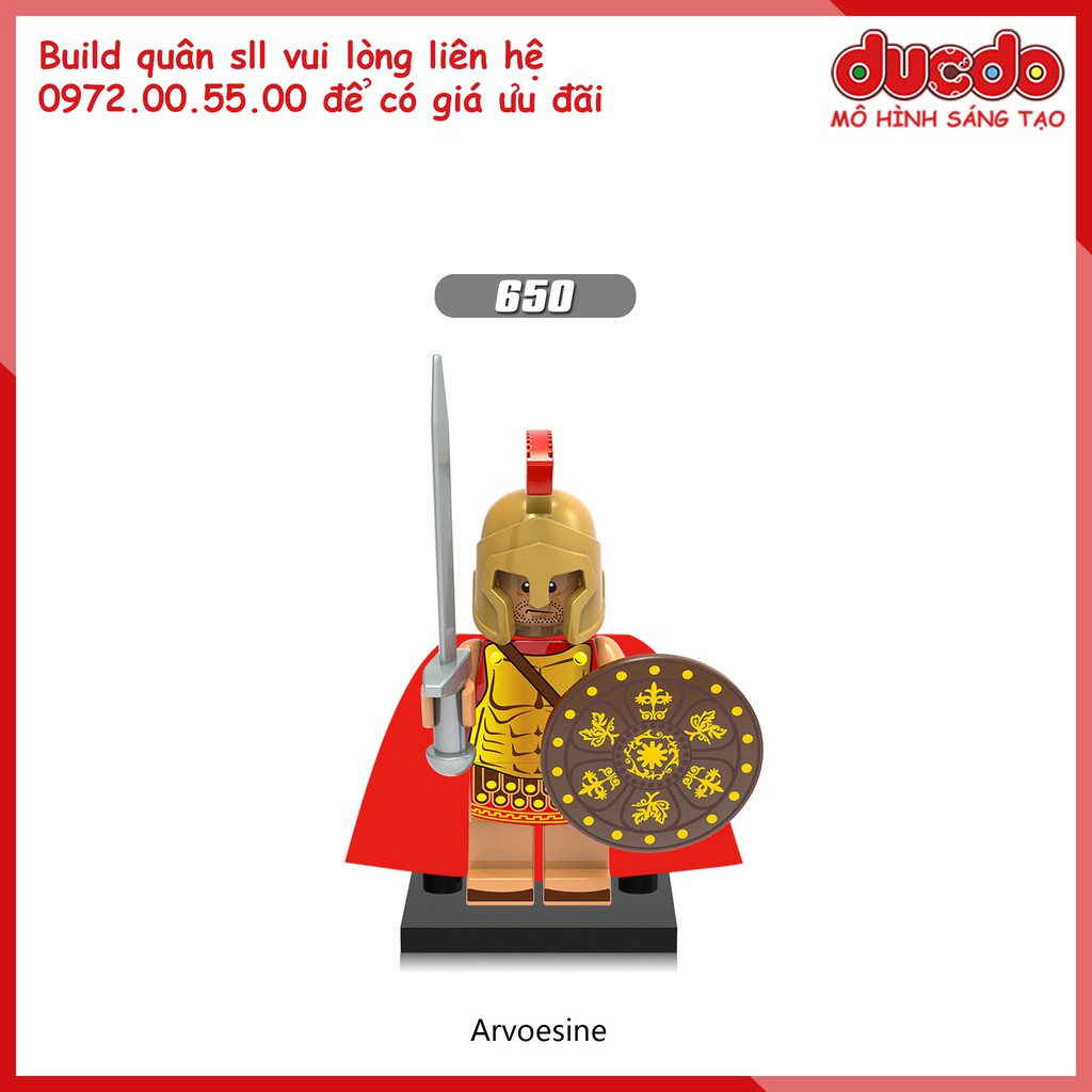 Minifigures lính Roma trung cổ, Hiệp sĩ - Nhận build quân số lượng lớn - Đồ chơi Lắp ghép Xếp hình XINH X0164 Mô hình