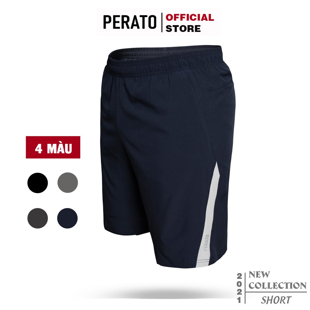 Quần Short Nam PERATO (4 màu), Chất Liệu Vải Gió Thoáng Mát, Ít Nhăn, Bền Màu (QSGP21007-04)
