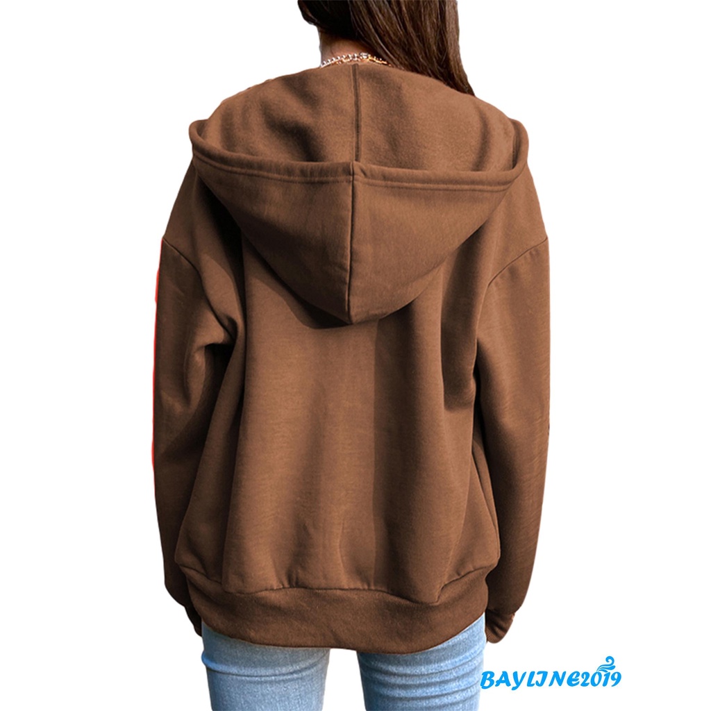 Áo Khoác Dài Tay Có Mũ Phong Cách Thời Trang Hàn Quốc Dành Cho Nữ