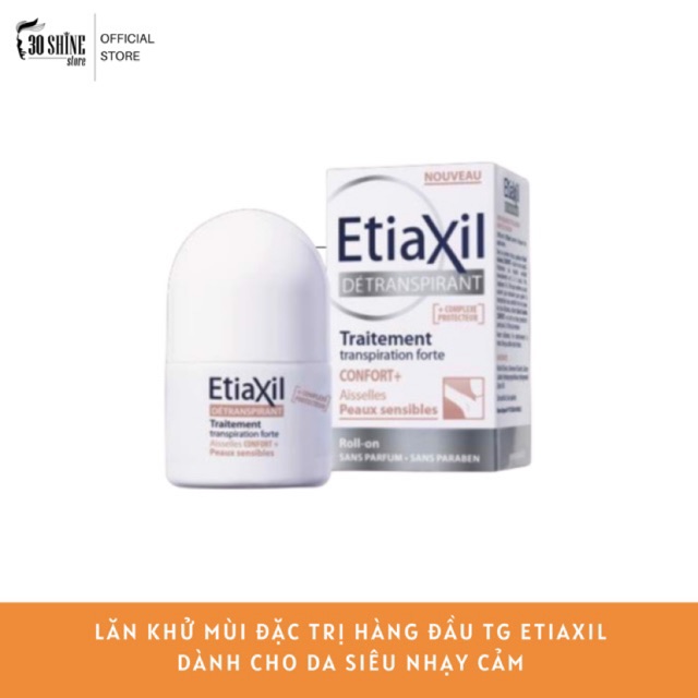 LĂN KHỬ MÙI NGĂN MỒ HÔI DÀNH CHO DA SIÊU NHẠY CẢM (Màu Nâu) 15ML - (Etiaxil Detranspirant Confort+ Peaux Sensibles)