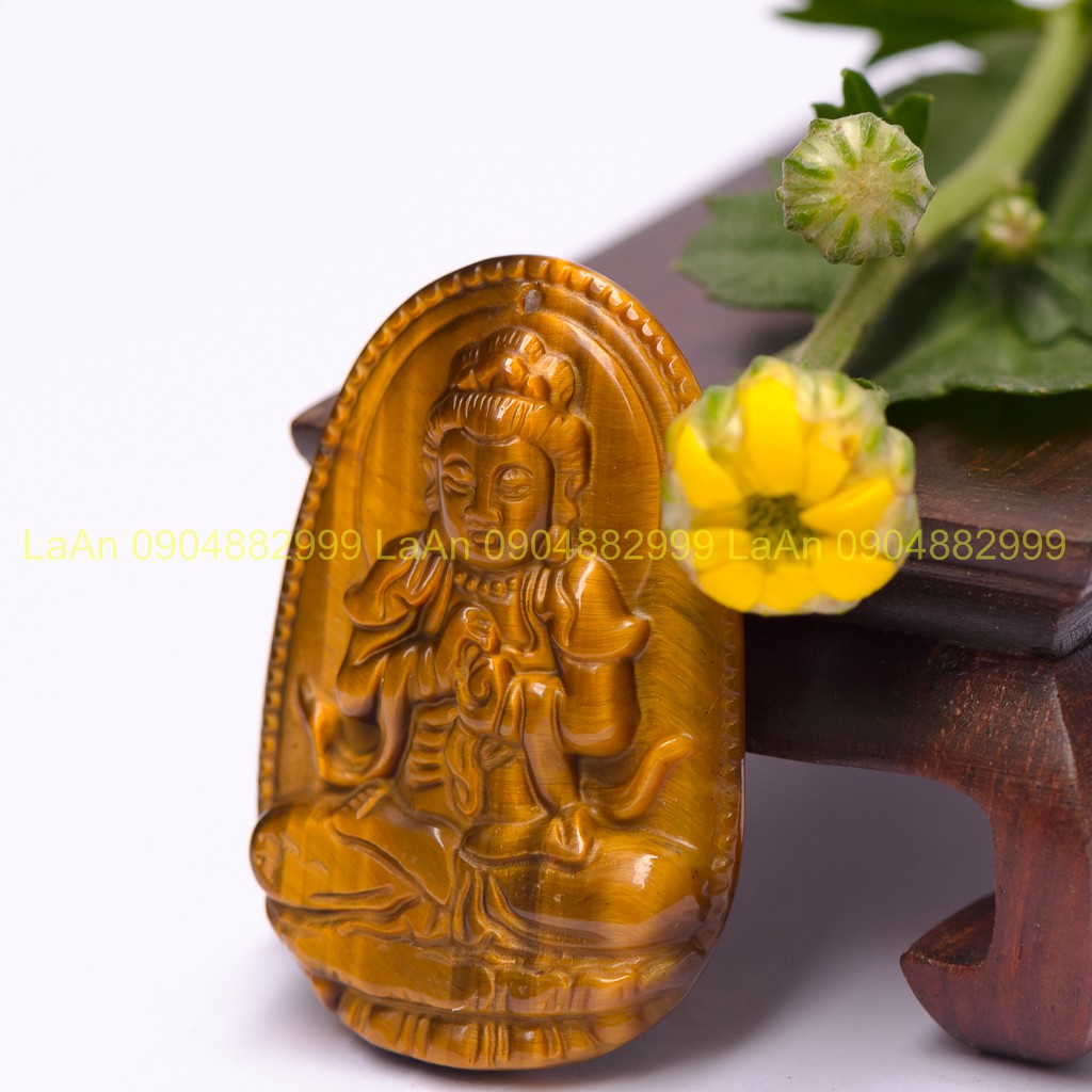 [TO][có video thật] Mặt dây chuyền Phật Bản Mệnh Như Lai Đại Nhật tuổi Mùi, Thân 5cm x 3,2cm màu vàng tặng dây đeo