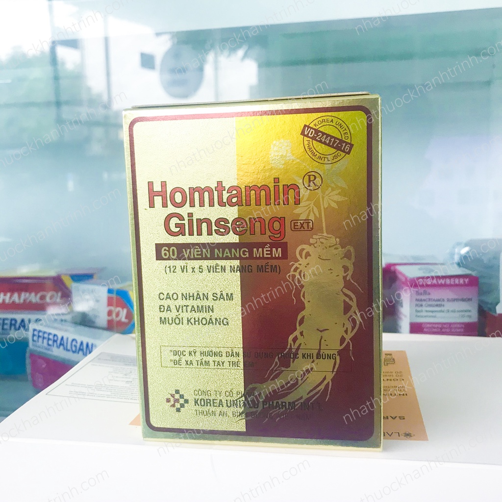Viên nhân sâm HOMTAMIN GINSENG EXTRA chính hãng Korea United sản xuất