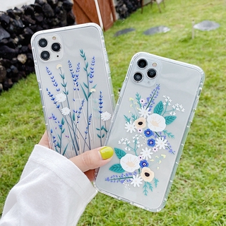 Ốp Lưng Họa Tiết Hoa Oải Hương Dễ Thương Cho Iphone 12 11 Pro Max Xr 7 Plus 8 6 6s Plus Se 2020 12 Mini