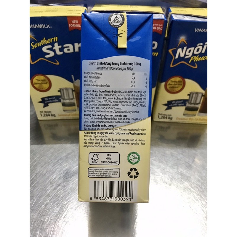Sữa Đặc Có Đường Ngôi Sao Phương Nam Xanh Dương Hộp Giấy TL 1,284kg(06/22) | BigBuy360 - bigbuy360.vn