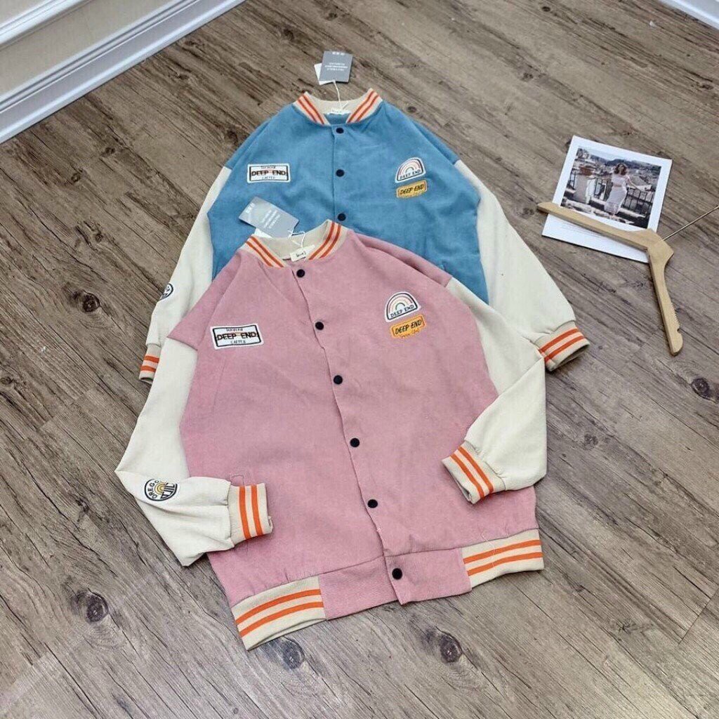 Áo Khoác Kaki Nam Nữ Unisex - Áo Jacket Bombers Thêu Sticker 3 Màu Siêu Hot (FREESHIP) | BigBuy360 - bigbuy360.vn