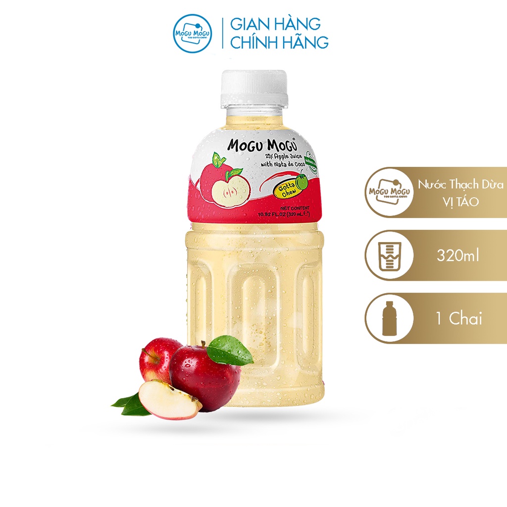 Nước Thạch Dừa Hương Vị Táo MOGU MOGU - 320ML