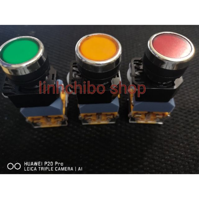 Nút nhấn giữ có đèn phi 22 LA38