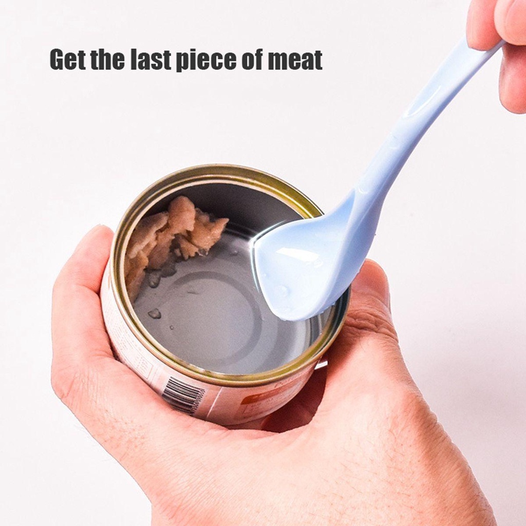 Nắp Đậy Lon Nước Kèm Muỗng Bằng Silicon Tái Sử Dụng Tiện Lợi Ốp