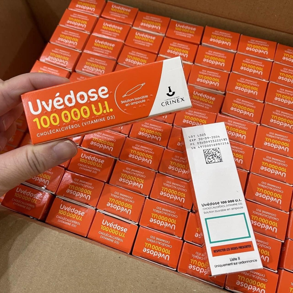 Vitamin D3 Uvedose Liều Cao 100000 UI Của Pháp Cho Bé Từ 18 Tháng