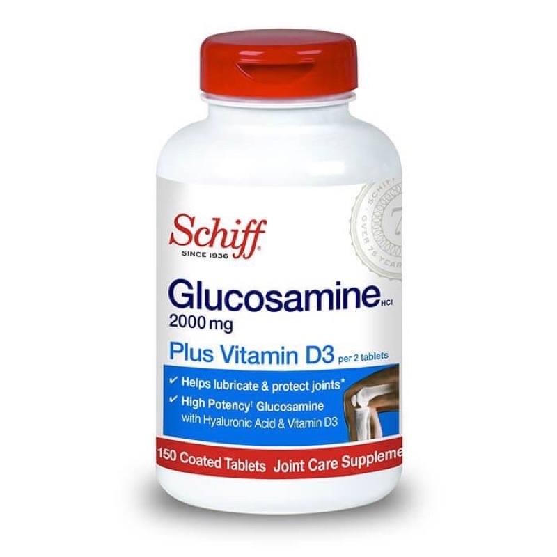 Glucosamine Schiff 1500mg plus MSM 2000mg plus D3 hỗ trợ xương