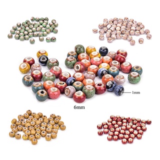 HẠT gốm nhỏ siêu xinh (~6mm), xỏ lỗ chuỗi dây đeo, thủ công, trang sức, vòng tay.